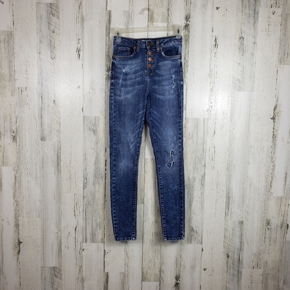 Forever 21 ripped distressed skinny jeans size 25